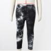Kaerm Kids Girls Athletic Leggings Tie Dye Stretchy Workout Dance Jogger Pants Trousers Casual Activewear White&Black 1-2 view 3