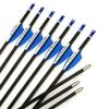 Spine 800 Arrow 32 Inch Arrow Target Practice Arrow Hunting Arrow Carbon Arrows Compound Bow Recurve Bow Adult Youth Archery Indoor Outdoor Shooting Bullet Tip 12pc view 1