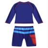 YONGHS Baby Boys Shark Swimsuit Swimwear 2-Piece Outfits Swim Shirt and Trunks Bathing Suit Rash Guard Blue 3-4 Years view 2