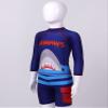 YONGHS Baby Boys Shark Swimsuit Swimwear 2-Piece Outfits Swim Shirt and Trunks Bathing Suit Rash Guard Blue 3-4 Years view 4