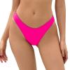 Bellecarrie Women's Cheeky Brazilian Bikini Bottoms Low Rise High Cut Swim Bottom, Hot Pink, XXL view 1