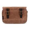 TOURBON Bike Bag Waxed Canvas Bicycle Handlebar Bag Zipper Closure Pouch Crossbar Front Frame Basket Cycling Saddebag Under Seat Strap-on Rear Rack Pannier (Khaki) view 2