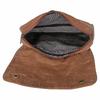 TOURBON Bike Bag Waxed Canvas Bicycle Handlebar Bag Zipper Closure Pouch Crossbar Front Frame Basket Cycling Saddebag Under Seat Strap-on Rear Rack Pannier (Khaki) view 3