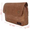 TOURBON Bike Bag Waxed Canvas Bicycle Handlebar Bag Zipper Closure Pouch Crossbar Front Frame Basket Cycling Saddebag Under Seat Strap-on Rear Rack Pannier (Khaki) view 4