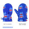 American Trends Lined Fleece Toddler Mittens Kids Winter Warm Gloves Child Ski Gloves Waterproof Snow Baby Mitten for Boys Girls Little Shark L view 3
