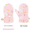 American Trends Lined Fleece Toddler Mittens Kids Winter Warm Gloves Child Ski Gloves Waterproof Snow Baby Mitten for Boys Girls Pink Swan M view 3