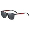COTIA Men's Polarized Full Reading Sunglasses Square TR Frame Fashion Two-tone Temples Outdoor Sports Presbyopic Sun Glasses (black red, 2.0) view 2