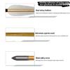 e5e10 33inch Wooden Arrows Handmade Archery Target Arrows with Field Points for Recurve Bow Longbow Hunting Practice with Turkey Feather Fletching 12PACK (White) view 3