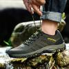 Men's Lightweight Walking Trainers Hiking Trekking Shoes Breathable Low Rise Outdoor Shoes Green-EU42/US8.5 view 3