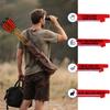 e5e10 33inch Wooden Arrows Handmade Archery Target Arrows with Field Points for Recurve Bow Longbow Hunting Practice with Turkey Feather Fletching 12PACK (Red) view 4