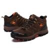 hongrenamz Mens Walking Waterproof Hiking Shoes Lightweight Vent Breathable Camping Trekking Shoes Brown-EU44/US10 view 2