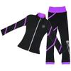 LIUHUO Figure Skating Spiral Jacket Pants Fleece Pants for Girls Black Pants for Women 8-10 Years view 1