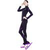 LIUHUO Figure Skating Spiral Jacket Pants Fleece Pants for Girls Black Pants for Women 8-10 Years view 3