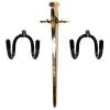 Flexible Adjustable Wall Hook Sword Hanger Display - Universal Holder for Sword, Dagger, Axe, Keyblade - Vertical/Horizontal Display - Sturdy Enough - 2 Pack view 1