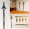 Flexible Adjustable Wall Hook Sword Hanger Display - Universal Holder for Sword, Dagger, Axe, Keyblade - Vertical/Horizontal Display - Sturdy Enough - 2 Pack view 4