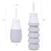 Gym Collapsible Water Bottle Camping Eco-friendly Folding Silicone Bottle,Climbing Hiking Outdoor Activities BPA Free Silicone Water Bottle for Women Men Kids 500ml (silver gray) view 3