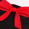 50s Dress Vintage Cocktail Halter Dress 1950s Rockabilly Audrey Dress Black L view 4