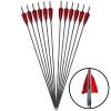 Archery 31 inch Carbon Arrows Targeting Practice Arrows Fletched 4 inch Natural Feather Arrow with Removable Tips Hunting Arrows for Compound Bow Recurve Bow Sport Bow Long Bow (Spine 600,12pcs) view 2
