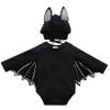 AGQT It's My 1st Halloween Outfit Black Bat Costume Cloak Romper Hat Halloween Costumes Long Sleeve 2PCS Romper Black Ear Size 0-6 Months(70) view 1