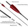 Archery 31 inch Carbon Arrows Targeting Practice Arrows Fletched 4 inch Natural Feather Arrow with Removable Tips Hunting Arrows for Compound Bow Recurve Bow Sport Bow Long Bow (Spine 400,12pcs) view 4