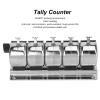 Mechanical Counter, Manual Clicker Counter 0-9999 Counting Range 5 Units Metal Counter Hand Tally Counter Mechanical Palm Counter Clicker Counter for Receiving Goods view 4