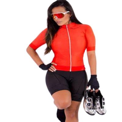 CYTSH Triathlon Women's Cycling Jersey One-piece Dress Short Sleeve Set Cushion Cycling Sportswear (Color : 2, Size : XX-Large)