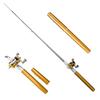 DKEKE Portable Pocket Telescopic Mini Fishing Pole Pen Shape Folded Fishing Rods Lightweight Reel Wheel Rod Fish Tackle DKEKE (Color : Gold) view 1