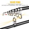DKEKE 1.8-3m Portable Telescopic Fishing Rod Carbon Fiber Material Fishing Tackle Freshwater/Saltwater Sea Fishing Pole DKEKE (Color : Black, Length : 2.4 m) view 2