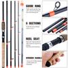 DKEKE Fishing Rod Lengthened Handle6 Sections Fishing Rod L M H Power Carbon Fiber Travel Rod Fishing Tackle DKEKE (Color : Light Green) view 4