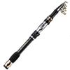 DKEKE 1.8-3m Portable Telescopic Fishing Rod Carbon Fiber Material Fishing Tackle Freshwater/Saltwater Sea Fishing Pole DKEKE (Color : Black, Length : 1.8 m) view 1