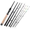 DKEKE Fishing Rod Lengthened Handle6 Sections Fishing Rod L M H Power Carbon Fiber Travel Rod Fishing Tackle DKEKE (Color : Yellow) view 1