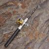 DKEKE Portable Pocket Telescopic Mini Fishing Pole Pen Shape Folded Fishing Rods Lightweight Reel Wheel Rod Fish Tackle DKEKE (Color : Silver) view 4