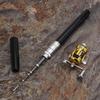 DKEKE Portable Pocket Telescopic Mini Fishing Pole Pen Shape Folded Fishing Rods Lightweight Reel Wheel Rod Fish Tackle DKEKE (Color : Red) view 3