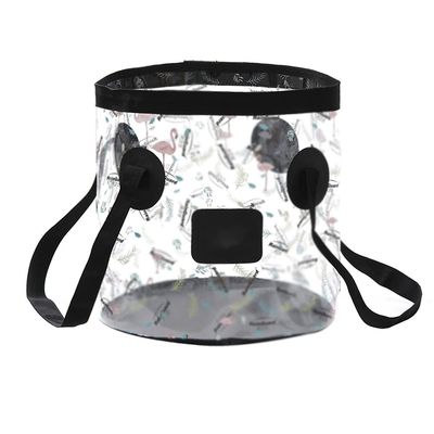 ESTELLEF Transparent Collapsible Bucket,Multifunctional Portable Wash Basin Folding Bucket Water Container Fishing Bucket for Travelling Camping Hiking Fishing Gardening (Color : A, Size : 20L)