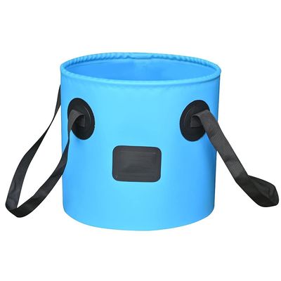 ESTELLEF Collapsible Bucket 5 Gallon Camping Water Storage Container Portable Folding Foot Bath Tub Wash Basin for Traveling Hiking Fishing Boating Gardening (Color : Blue, Size : 10L)