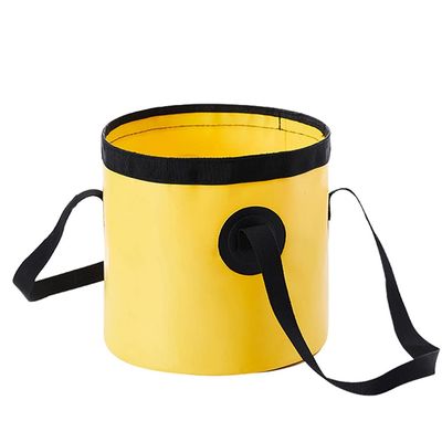Collapsible Bucket,Bucket Multifunctional Portable Collapsible Wash Basin Folding Bucket Water Container Fishing Bucket for Travelling Camping Hiking Fishing Gardening ( Color : Yellow , Size : 10L )