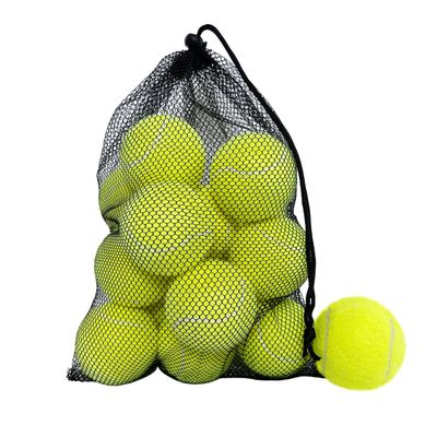 HPWFHPLF Tennis Balls, 15 Pack Practice Tennis Ball for Beginners, Training Playing Tennis Balls for Dogs, Come with Mesh Carry Bag (Yellow)