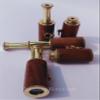 Beautiful Designer Brass Wooden Telescope Keyring Lot of 5 Pcs Brass Telescope Keyring Wooden Bounded Keychain 3" view 2