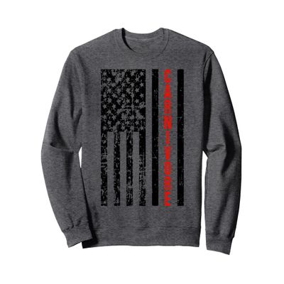 American Flag Carnivore Diet Meat Eater Sweatshirt