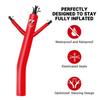 MOUNTO 8ft Inflatable Dancer Tube Man Replacement, (Blower Not Included), (Red) view 4