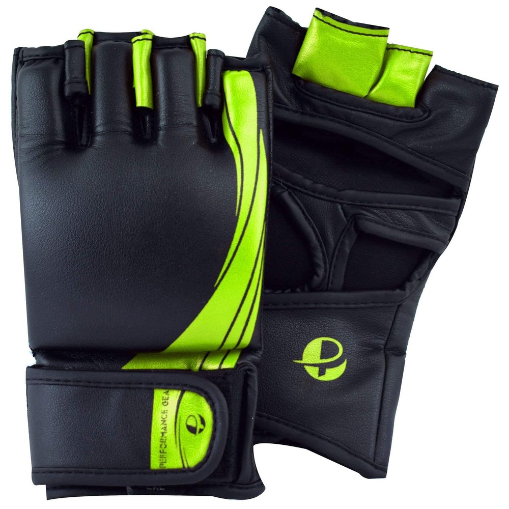 Ultimate - Performance Series - MMA Fight Gloves - Boxing Muay Thai Training & Fight (Green, S/M)