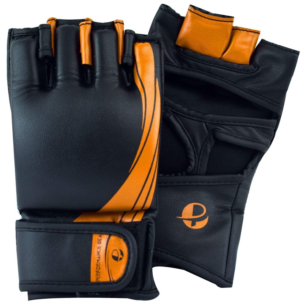 Ultimate - Performance Series - MMA Fight Gloves - Boxing Muay Thai Training & Fight (Orange, CH/XS)