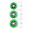 Rollerex VXT500 Inline Skate Wheels  2-Pack (Optional Bearings, Spacers and Washers) - Durable Replacement Roller Blade Wheels for Indoor & Outdoor Skating (Turf Green, 76mm) view 4
