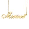 Aoloshow Miriam Name Necklace Heart Charm Pendant 18k Gold Plated Stainless Steel Jewelry for Womens Graduation view 1