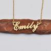 Aoloshow Miriam Name Necklace Heart Charm Pendant 18k Gold Plated Stainless Steel Jewelry for Womens Graduation view 3