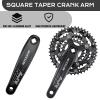 BUCKLOS MTB Crankset Square Taper with 22/24/26/32/38/42/44T Chainring Set, 170mm 104/64 BCD Hybrid Mountain Bike Crankset 8/9/10 Speed Compatible with Shimano Sram FSA. view 4