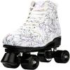 Double Row, Men's and Women's Roller Skates, Four-Wheel, Shiny Men's and Women's Roller Skates, Unisex,F-35 view 4
