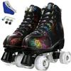 Double Row, Men's and Women's Roller Skates, Four-Wheel, Shiny Men's and Women's Roller Skates, Unisex,C-36 view 1