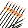 Spine 300 Arrow 22.5 Inch Arrow Target Practice Arrow Hunting Arrow Carbon Arrows Compound Bow Recurve Bow Adult Youth Archery Indoor Outdoor Shooting Bullet Tip 12pc view 1