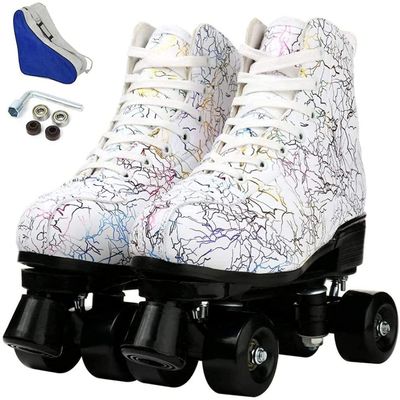 Double Row, Men's and Women's Roller Skates, Four-Wheel, Shiny Men's and Women's Roller Skates, Unisex,b-44